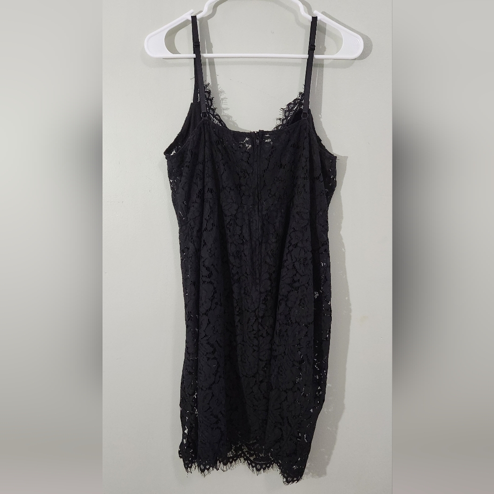Chic Black Lace Dress - Picture 4 of 4